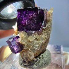 Cubo de fluorita fantasma, amostra de quartzo, verde roxo Okorusu, Namíbia 29*20*15mm comprar usado  Enviando para Brazil