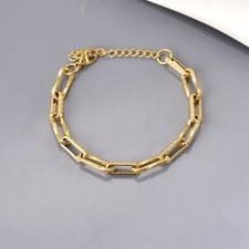 Pulseira feminina folheada a ouro 18K 8 mm clipe de papel textura corrente antimanchas comprar usado Pulseira feminina folheada a ouro 18K 8 mm clipe de papel textura corrente antimanchas comprar usado  Enviando para Brazil