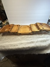 Bandeja de servir buffet expansível vintage Karoff anos 50 madeira meados do século moderna 3 camadas comprar usado  Enviando para Brazil