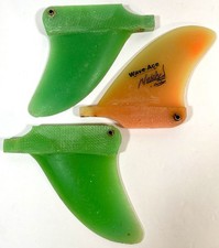Barbatana de prancha de surf vintage Rainbow Wave Ace Naish +2 verde laranja sem marca, usado comprar usado  Enviando para Brazil