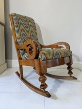 Antique walnut rocking for sale  SKIPTON