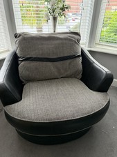 Leather swivel armchair for sale  CHESTERFIELD