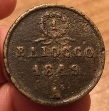 Moneta baiocco 1849 usato  Olbia