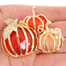 BROCHE DE OUTONO 2 3/8" INSPIRADO EM NAPIER OURO ENJAULADO FACETADO ABÓBORA PATCH AÇÃO DE GRAÇAS comprar usado  Enviando para Brazil