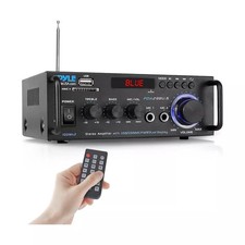 Amplificador de potência estéreo Pyle 200 W pico com Bluetooth sem fio, LED preto  comprar usado  Enviando para Brazil