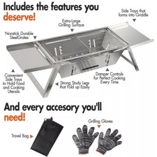 Portable folding bbq for sale  RUGBY