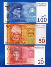 Kirgisistan / Kyrgyzstan  3 x BANKNOTEN 20 Som / 100 Som 2009  UNCIRCULATED SET, usado comprar usado  Enviando para Brazil