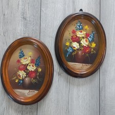 Vintage pair floral for sale  MARKFIELD