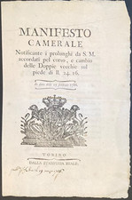 Manifesto camerale regia usato  Torino