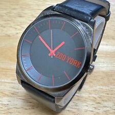 Relógio de quartzo masculino Zoo York preto Japão movimento pulseira de couro sintético nova bateria comprar usado  Enviando para Brazil