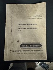 Original heidelberg instructio for sale  Portland