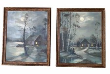 Antique oil canvas for sale  Norfolk