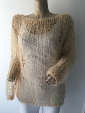 Pull mohair beige d'occasion  Ambrières-les-Vallées
