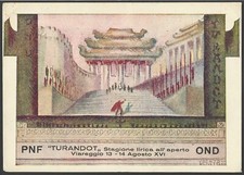 Cartolina pnf turandot usato  Vigevano