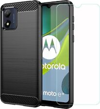 Usado, Per MOTOROLA MOTO E13 COVER NERA CARBON ANTIURTO + PELLICOLA VETRO TEMPERATO TPU comprar usado  Enviando para Brazil