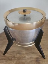 Balde de gelo vintage MCM espelho alumínio era atômica balde de gelo meados do século banheira moderna comprar usado  Enviando para Brazil