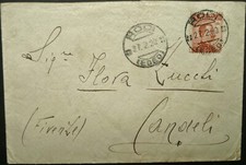 RODI EGEO COLONIAS ITALIANAS 27 FEB 1920 PORTADA MILITAR + CARTA ENVIADA A ITALIA segunda mano  Embacar hacia Mexico
