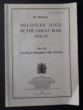 Ksli soldiers died for sale  WOLVERHAMPTON