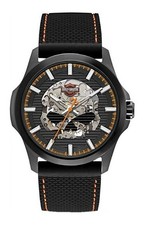 Relógio Harley-Davidson 76A158 Willie G Skull de corda automática (parte traseira automática de vidro) comprar usado  Enviando para Brazil