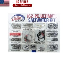 Kit de aparejos de terminal de pesca de agua salada definitivo 162 piezas ganchos hundidores plataformas giratorias segunda mano  Embacar hacia Mexico