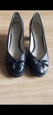 Clarks black leather for sale  LEICESTER