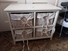 white storage units wicker for sale  SCUNTHORPE