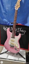 Guitarra Hot Pink Fender Mini Strat ótima, mas tem ajuste de tom curto... comprar usado  Enviando para Brazil
