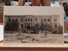 Foto real rara COLEGIO JUAREZ SCHOOL estudantes mexicanos México com selo 1944 RPPC, usado comprar usado  Enviando para Brazil