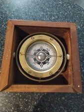 Ships compass wooden for sale  MARKET RASEN