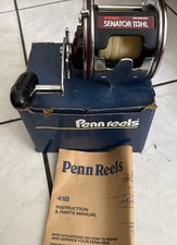 Carretel de pesca convencional Penn Senator 113HL 4/0 água salgada com caixa original etc. comprar usado  Enviando para Brazil