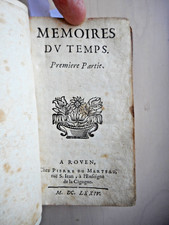 1674 memoires temps d'occasion  Paris XX