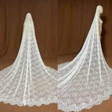 Véus de casamento para noivas apliques longos acessórios de noiva de renda véu de catedral, usado comprar usado  Enviando para Brazil
