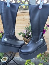 Black platform boots for sale  LONDON