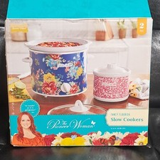 Panela lenta The Pioneer Woman Crockpot extravagante florida conjunto de 2 4 qt e 0,65 qt comprar usado  Enviando para Brazil