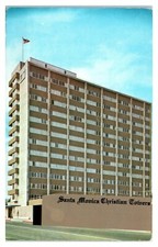 Cartão postal dos anos 1950/60 Santa Monica Christian Towers, Santa Monica, CA *6L17 comprar usado  Enviando para Brazil