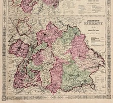 1864 germany map d'occasion  Expédié en Belgium