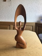 Holzfigur teakholz kniende gebraucht kaufen  Hallbergmoos