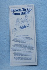 Tickets bart vendor for sale  Oakland