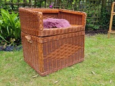 Vintage wicker lidded for sale  BRISTOL