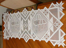 Usado, Heritage Lace Poliéster Retangular "Branco" TRANSPARENTE 2 Cesta Runner 14 X 36 (9) comprar usado  Enviando para Brazil