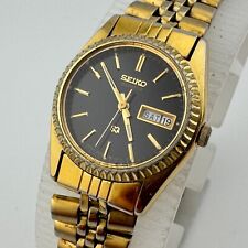 Usado, Antigo Relógio de Quartzo Seiko 3E23-0A69 Feminino Moldura Canelada Tom Dourado ~ Precisa de Bateria comprar usado  Enviando para Brazil