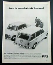 1967 FIAT 124 SEDAN & STATION WAGON Magazine Ad - Quest For Space, Trip To Moon comprar usado  Enviando para Brazil