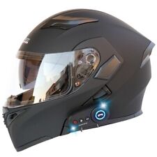 Usado, Fone de Ouvido de Motocicleta DOT Capacete Bluetooth Modular Viseira Dupla Flip Up Face Completa comprar usado  Enviando para Brazil
