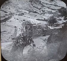 Edificio de Piedra Inca, Lago Titicaca, Bolivia, Tobogán de Vidrio Linterna Mágica del siglo XIX segunda mano  Embacar hacia Argentina