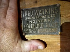 Fred watkins engineers for sale  FALMOUTH