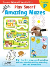 Play Smart Amazing Mazes Ages 2-4: At-home Write-off Workbook with Erasable ... comprar usado  Enviando para Brazil