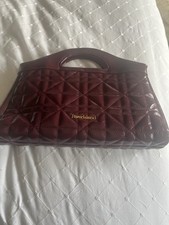 Burgundy patent clutch for sale  GLASGOW