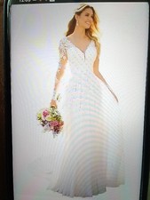 Neck wedding dress for sale  PETERBOROUGH