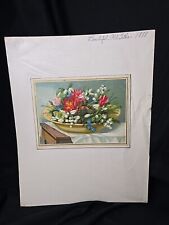 1888 lithograph flowers for sale  Elyria