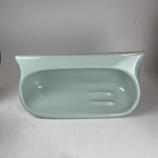 Saboneteira dupla vintage verde espuma do mar cerâmica azulejo em parede banheiro comprar usado  Enviando para Brazil